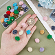 CHGCRAFT 32Pcs Mini Flocked Flower Charms Mixed Colored Flower Charms Flocky Resin Flower Pendants with Light Gold Findings for DIY Jewelry Necklace Earring Making RESI-CA0001-50-3