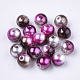 Rainbow ABS Plastic Imitation Pearl Beads OACR-Q174-6mm-12-1