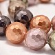 Faceted Round Shell Pearl Bead Strands BSHE-L012-6mm-L011-4