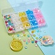 600pcs 15 styles de perles acryliques transparentes TACR-YW0001-36-7