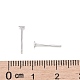 925 arete de plata de ley con forma de almohadilla plana. STER-K167-045B-S-3