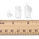 20 個のガラスボトルペンダント装飾  希望のボトル  プラスチックプラグ付き  透明  2.45x1cm  穴：2mm  容量：1ml（0.03fl.oz） CON-FS0001-06-6