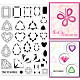 GLOBLELAND Layering Gemstone Clear Stamps for DIY Scrapbooking Layered Gems Silicone Clear Stamp Seals for Cards Making Photo Album Journal Home Decoration DIY-WH0167-57-0509-1