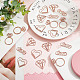 GORGECRAFT 20PCS 4 Styles Rose Gold Paper Clips Heart Shapes Diamond Love Ring Paperclips Bookmarks Planner Clips Metal Journaling Paper Clamps with Aluminum Box for Document Sorting and Decoration AJEW-GF0005-81-4