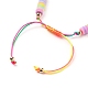 Bracelet de perles tressées en cordon de nylon ajustable BJEW-JB05729-01-3