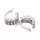 Brass Cubic Zirconia Cuff Earrings for Women EJEW-K245-44P-2
