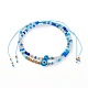 Verstellbare Nylonschnur geflochtene Perlen Armbänder Sets BJEW-JB05790-02-1