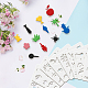 FINGERINSPIRE 12 Sets Leather Earrings Making Template 5.9x5.9inch Spring Summer Autumn Winter Valentine's St. Patrick's Teacher's Day Easter Witch's Day Graduation Stencil for Card Hairpin DIY DIY-WH0394-0189-6