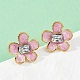Серьги-гвоздики в форме цветка из нержавеющей стали 304 EJEW-S268-01G-A-2