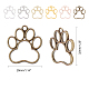OLYCRAFT 24PCS Dog Paw Open Bezel Charms Alloy Dog Paw Frame Pendants Color-Lasting Hollow Resin Frames with Loop for Resin Jewelry Making – 6 Colors PALLOY-OC0002-05-RS-2