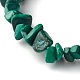 Bracelets extensibles en perles de malachite naturelles pour enfants BJEW-JB06388-11-4