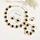 Комплект из овальных браслетов из сплава и смолы FS-WG4A498-01-3