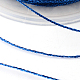 丸いメタリック糸  12プライ  ブルー  1mm  約54.68ヤード（50m）/ロール MCOR-L001-1mm-13-2