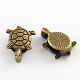 Estilo tibetano charms de la diapositiva de aleación de tortuga TIBEB-Q064-15AB-NR-1