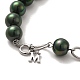 Collar de cuentas de perlas naturales teñidas con 304 cadena de acero inoxidable NJEW-K255-02P-2