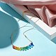 Collier pendentif en perles de coquillage et perles de verre à facettes pour adolescentes et femmes X1-NJEW-TA00012-3