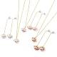 Dog Paw Prints Pendant Necklace & Dangle Earrings Jewelry Sets SJEW-JS01059-1