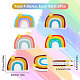 Sunnyclue 1 caja de cuentas de silicona con forma de arcoíris SIL-SC0001-12-2