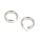 304 Stainless Steel Geometric Hoop Earrings STAS-D171-14B-P-2