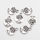 Tibetan Style Alloy Flat Round with Tree Charms X-TIBEP-Q043-313-RS-1