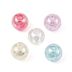 250Pcs 5 Colors Transparent Crackle Acrylic Beads MACR-YW0002-52-2