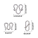 UNICRAFTALE About 120pcs 3 Styles Hook Clasps 304 Stainless Steel S-Hook Clasps M Hook Clasps Hook Clasps Necklace Clasp Connectors S-Shaped Hook for Necklace Jewelry Making STAS-UN0007-59P-3