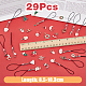クリスマステーマの合金エナメルモバイルストラップ  ポリエステルコードモバイルアクセサリー装飾  ミックスカラー  8.5~10.3cm  29個/セット HJEW-AB00092-2