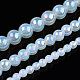 Imitazione placca perle di vetro giada fili GLAA-T032-J4mm-AB02-4