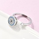Вращающееся открытое кольцо с фианитом RJEW-Q776-02P-01-3