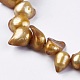 Fili di perle di keshi di perle barocche naturali BSHE-P026-32-3