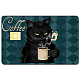 CREATCABIN 4Pcs Card Skin Sticker Black Cat Debit Credit Card Skins Covering Flower Personalizing Bank Card Protecting Removable Wrap Waterproof Proof No Bubble for Bank Card 7.3x5.4Inch-Green DIY-WH0432-034-1