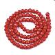 1 Strand Opaque Solid Dark Red Color Faceted Rondelle Glass Beads Strands X-EGLA-J047-3x2mm-06-2