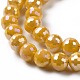 Electroplate Opaque Solid Color Glass Beads Strands GLAA-E036-11C-4