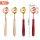 CRASPIRE 4 Pieces Wax Spoon Set Wax Melting Spoons for Melting Wax Seal Beads Wax Seal Sticks for Wax Seal Stamp Sealing Letter Wedding Invitation Cards Gift AJEW-CP0004-15-2