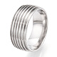 201 кольцо из нержавеющей стали с рифлением для пальцев STAS-WH0047-08S-2