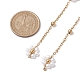 Cadena de eslabones con cuentas de perlas de imitación acrílicas hechas a mano con flores AJEW-JB01208-01-2