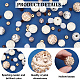 Benecreat 60 Stück braun-weiße handgefertigte indonesische runde Perlen DIY-BC0006-34-4