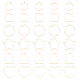 Superfindings 36 pz 6 stili orecchini a cerchio in oro 18k cerchi esagonali con perline orecchino a cuore fascino a cerchio orecchini geometrici ganci ottagono bicchiere di vino fascino per le donne creazione di gioielli KK-FH0005-44-1