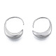 316 овальные серьги-кольца из хирургической нержавеющей стали для мужчин и женщин EJEW-N052-11-1