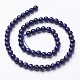 16 pouce de qualité un brin de perles de lapis-lazuli naturel teint rond G-GSR4mmC123-4