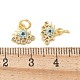 Латунные микро проложить кубического циркония подвески KK-U056-46G-3