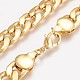 Vacuum Plating Brass Curb Chain Necklaces NJEW-O101-03G-2