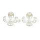 Tappi di perline con perla imitazione plastica a 4 petalo OACR-S020-31-4