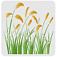 FINGERINSPIRE Reed Grass Stencils 30x30cm Reusable Cattail Leaves Stencils Reed Pattern Stencils Grass Drawing Stencil Plants Stencil for Painting on Wood DIY-WH0172-706-1
