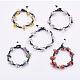 Adjustable Natural Gemstone Clips Multi-strand Bracelets BJEW-JB03231-1