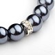 Los abalorios redondos de la perla de cristal estiran las pulseras BJEW-JB01544-03-2