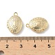 Овальные латунные подвески-медальоны KK-K414-12F-G-3