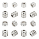 DICOSMETIC 80Pcs 4 Style Stainless Steel Spacer Loose European Beads Large Hole Beads Grooved Column Loose Beads for DIY Bracelet Necklace Jewelry Making STAS-DC0005-57-1