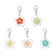Подвесные украшения из сплава и стекла HJEW-JM04592-1