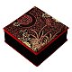 Cajas de joyas chinoiserie bordados cajas brazalete pulsera seda para envolver regalos SBOX-A001-02-1